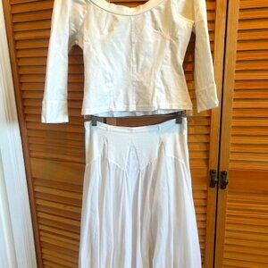 LunaLuz white skirt and top